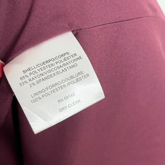 Gal Meets Glam Collection Womens Fit And Flare Dress Wine Red 6 Pockets Preppy - Picture 10 of 10